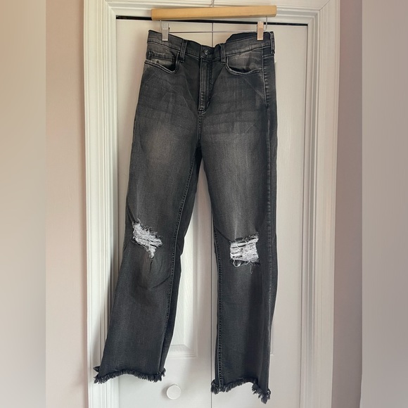 Sneak Peek Black High Rise Straight Leg Jeans - Picture 3 of 5